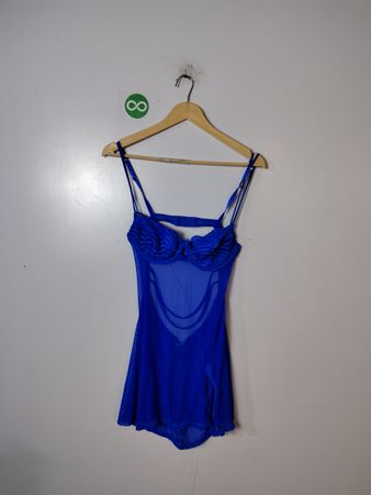 Blue Ruffled Chemise