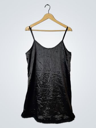 Black Satin Tank Top