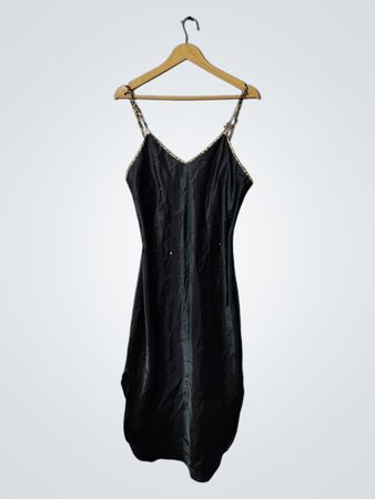 Black Dress with Gold Trim