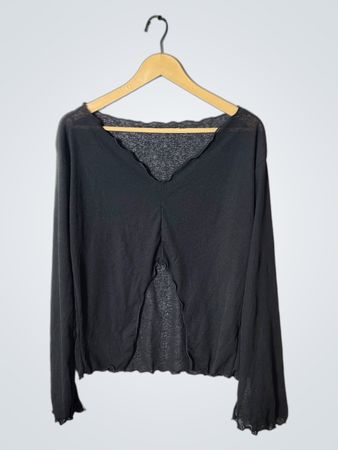 Black Long-Sleeve Top