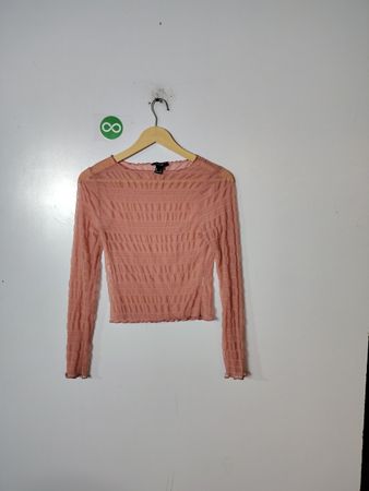 Forever 21 Pink Long-Sleeve Top