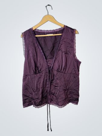Maurices Purple Lace Trim Vest