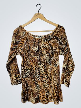 Essentials By Mister M Animal Print Top