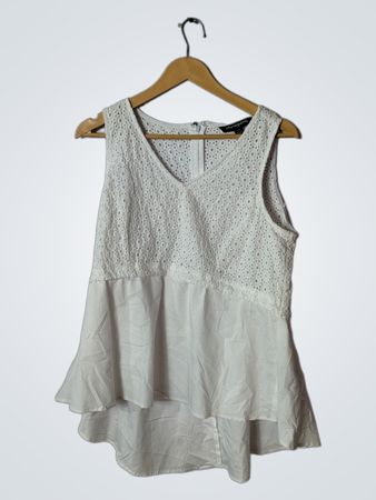 White Eyelet Top