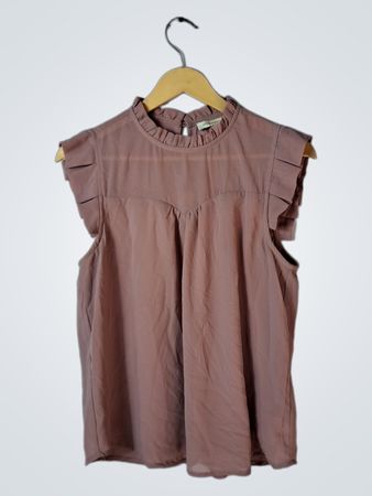 Pink Ruffled Blouse