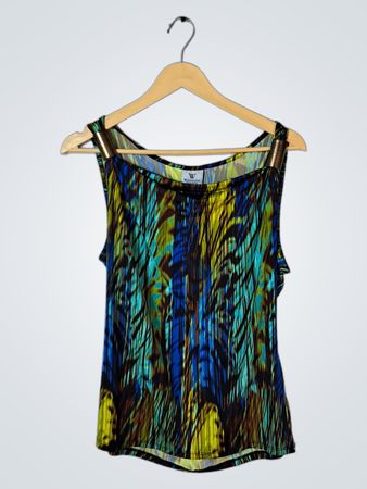 WORTHINGTON Multicolor Abstract Pattern Top