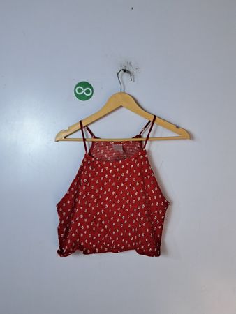 Red Floral Top