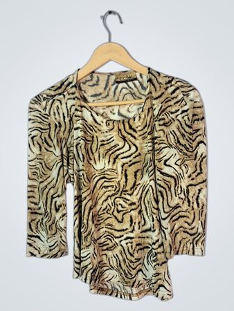 Creative Design Works Petite Zebra Print Top