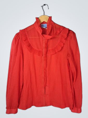 Ship 'n Shore Collectible Red Polka Dot Blouse