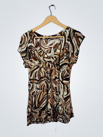 Brown Patterned Top