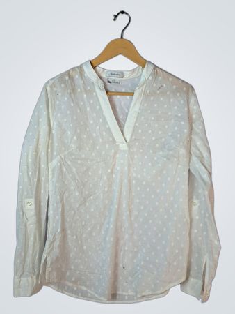 Van Heusen White Polka Dot Blouse