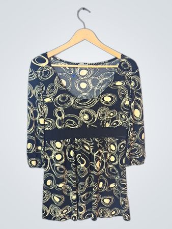 Black and Gold Patterned Dress