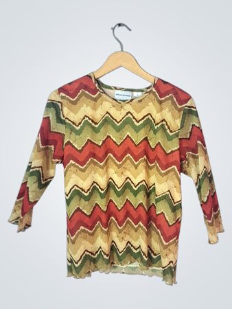 Alfred Dunner Zigzag Pattern Shirt