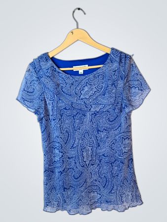 Miss Dorby Blue Paisley Blouse