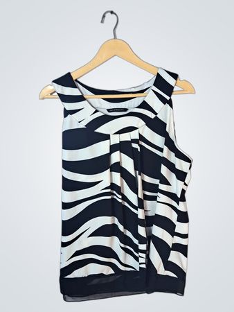 Zac & Rachel Black and White Striped Dress
