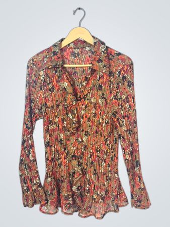 Floral Long-Sleeve Blouse