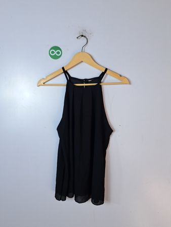 Black Halter Neck Tank Top