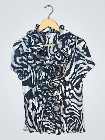 dressbarn zebra print blouse