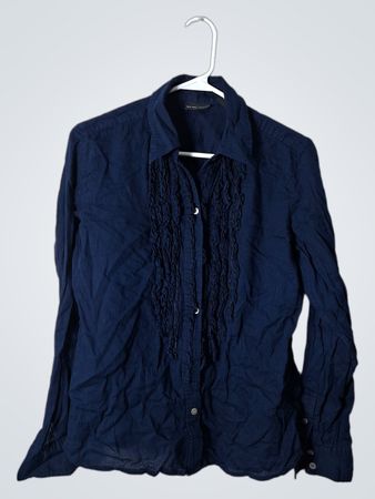 Navy Blue Button-Up Shirt