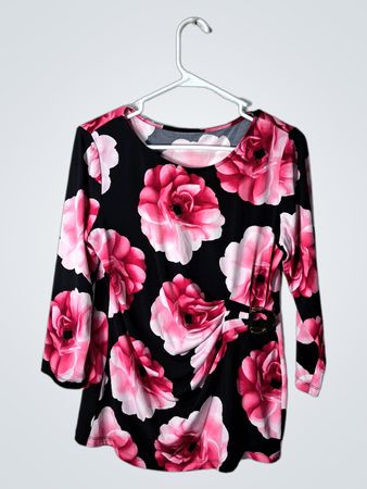 Blouse with Pink Roses