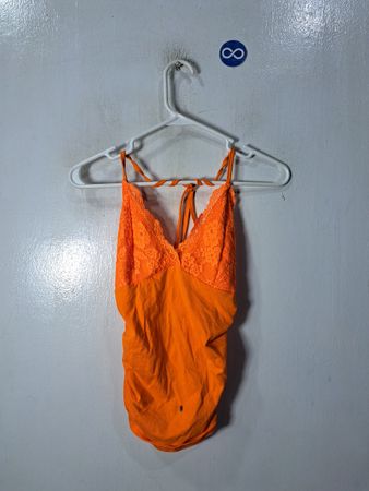 Orange Lace Bodysuit