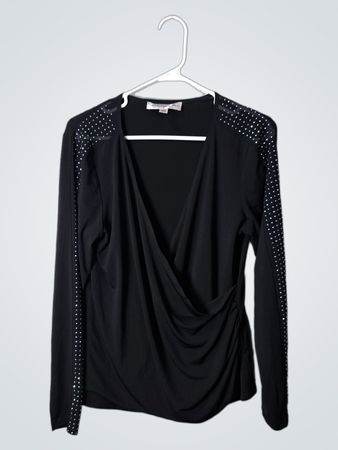 Catherine Malandrino Black Long-Sleeve Top