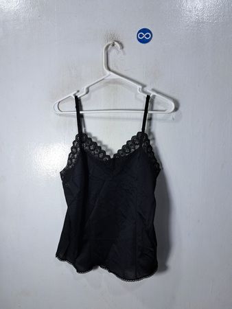 Black Lace-Trimmed Camisole