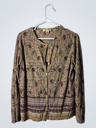 Pleat Pleat by Rafael Floral Print Cardigan