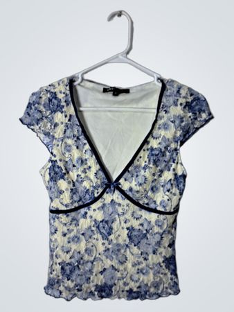 Blue Floral Top