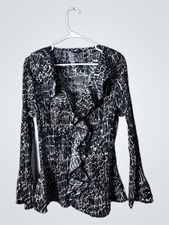 east 5th Long Sleeve Animal Print Top