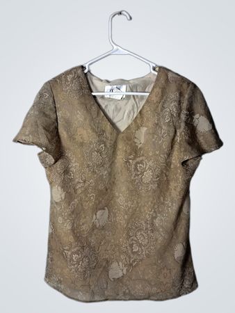 Brown Floral Blouse