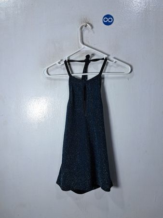 Topshop Halter Neck Glitter Mini Dress