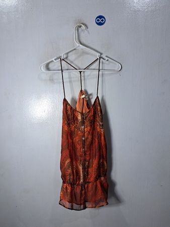 Lauren Conrad Orange Paisley Dress