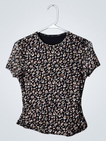 Blouse with Animal Print Design