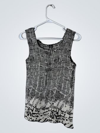Black and White Patterned Tank Top