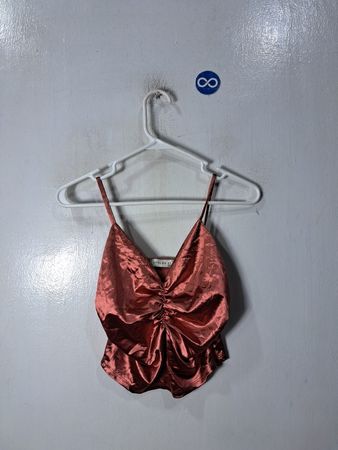 Rose Gold Satin Top