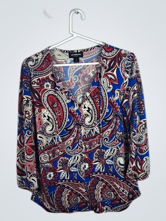 Liz Claiborne Career Paisley Print Blouse