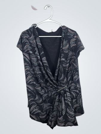 Black and White Patterned Top