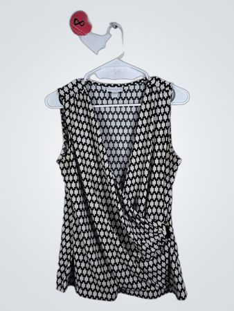 Charter Club Black and White Geometric Pattern Dress