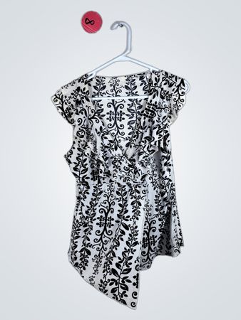 Black and White Floral Dress