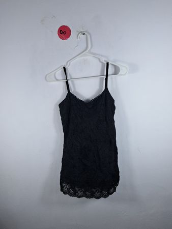 Dressbarn Black Lace Trim Cami Top