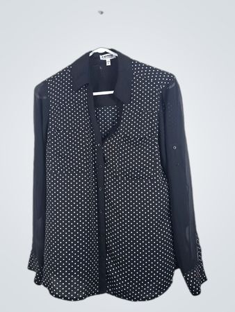 Express Polka Dot Button-Up Shirt
