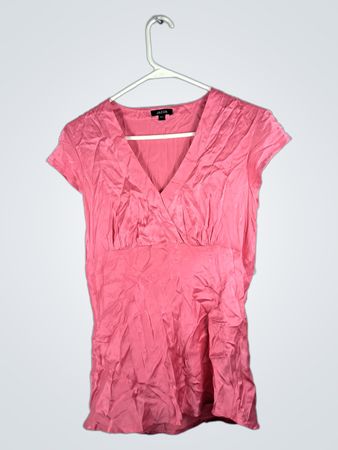 Jacob Pink V-Neck Short Sleeve Top