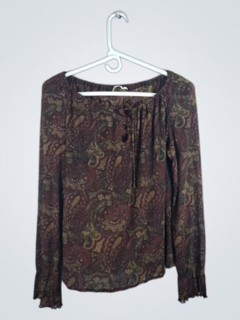 Brown Paisley Blouse