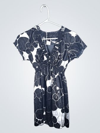 Black and White Floral Dress