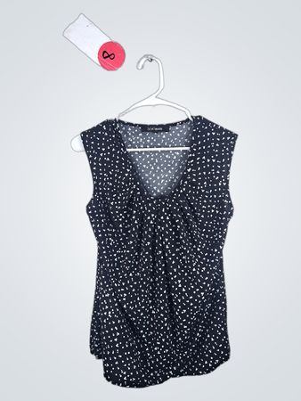 Black and White Polka Dot Blouse