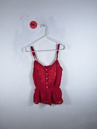 Gilly Hicks Red Lace Top