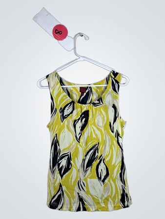 212 Collection Sleeveless Leaf Print Top