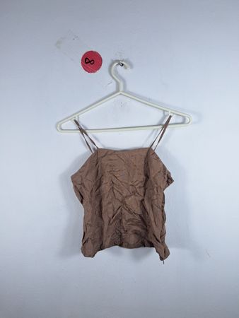 Brown Crumpled Top