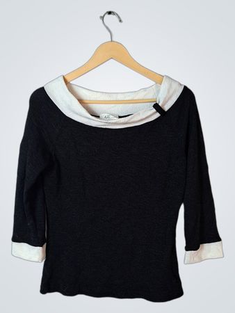 Black and White Contrast Top